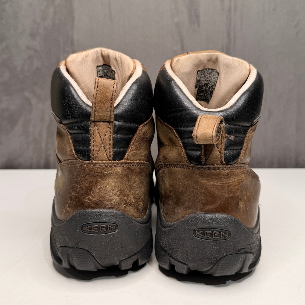 Keen Pyrenees Hiking Boots Mens 11 Brown Leather Waterproof Lace Up Outdoor - Picture 3 of 10